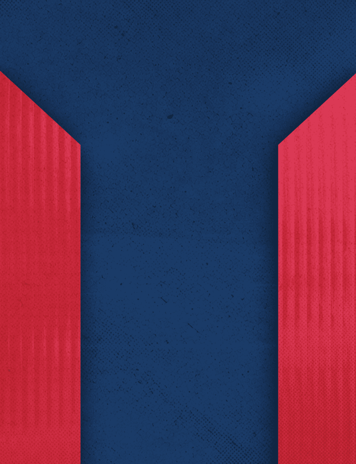 Three red and blue triangles on a blue background. Description generated by AI