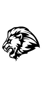 Lion head. Description generated by AI