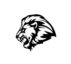 Lion head. Description generated by AI