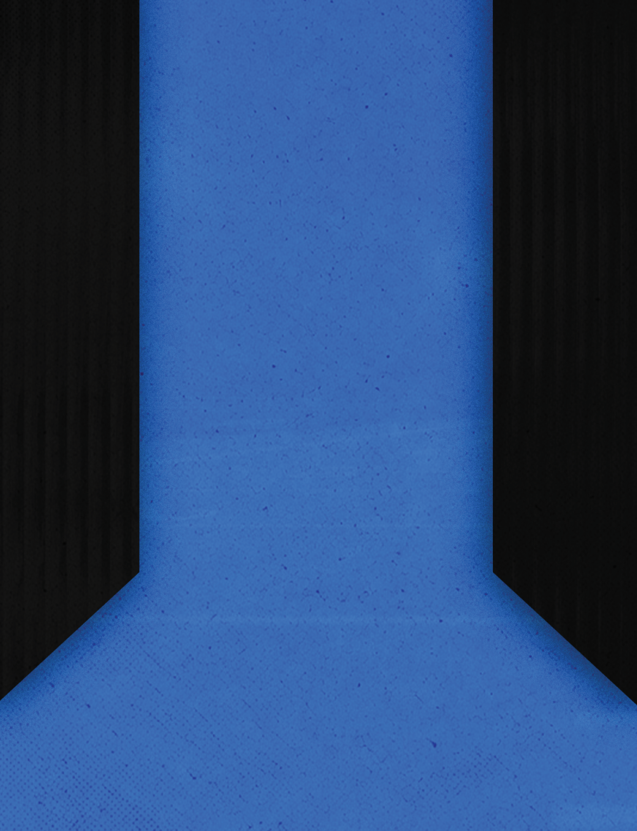 Two blue and black triangles on a blue background. Description generated by AI
