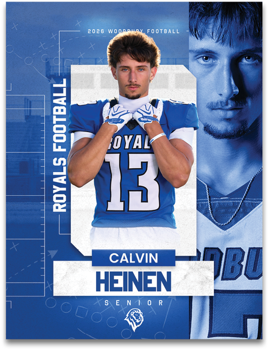 A football player named Calvin Heinen. Description generated by AI
