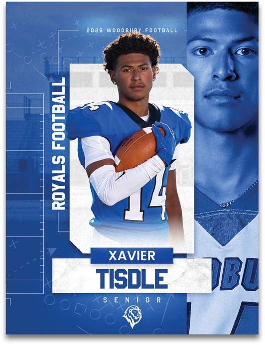 A football player named Xavier Tisdle. Description generated by AI