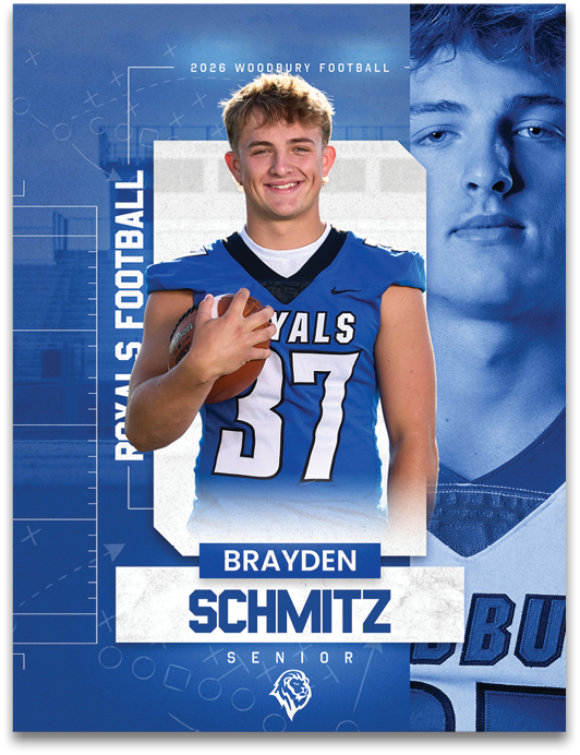 A football player wearing a blue jersey with the number 37 on it. Description generated by AI