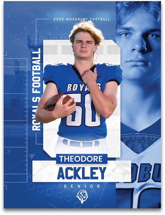 A football player named Theodore Ackley. Description generated by AI