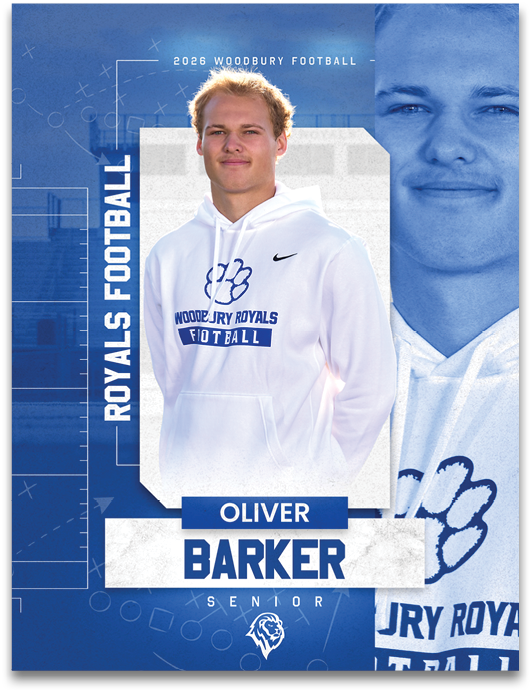A football player named Oliver Barker. Description generated by AI