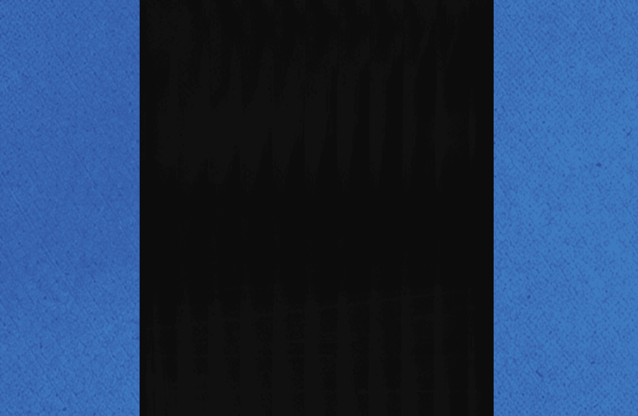 A blue and black striped object with a blue square on it. Description generated by AI
