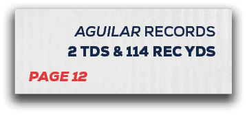 page 12,Aguilar records 2 tds & 114 rec yd