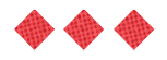 Three dark blue diamond shapes with a subtle grid pattern are evenly spaced on a white background. Description generated by AI