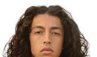 Person with long curly hair wearing a navy blue football jersey with the word Mustangs and the number 26 on the front. Description generated by AI
