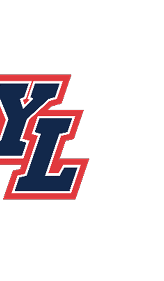 Bold navy blue letters Y and L outlined in white and red on a white background. Description generated by AI