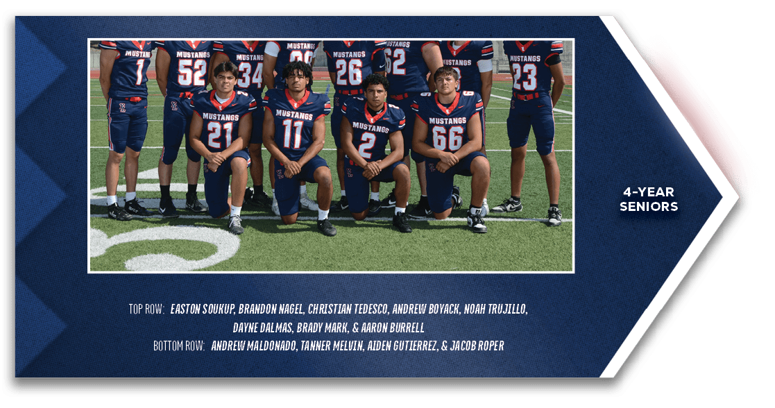4 year seniors,TOP ROW: Easton Soukup, Brandon Nagel, Christian Tedesco, Andrew Boyack, Noah Trujillo, Dayne Dalmas, ...
