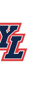 Bold navy blue letters Y and L outlined in white and red on a white background. Description generated by AI