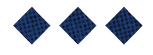 Three red diamond shapes with a textured pattern are evenly spaced on a white background. Description generated by AI