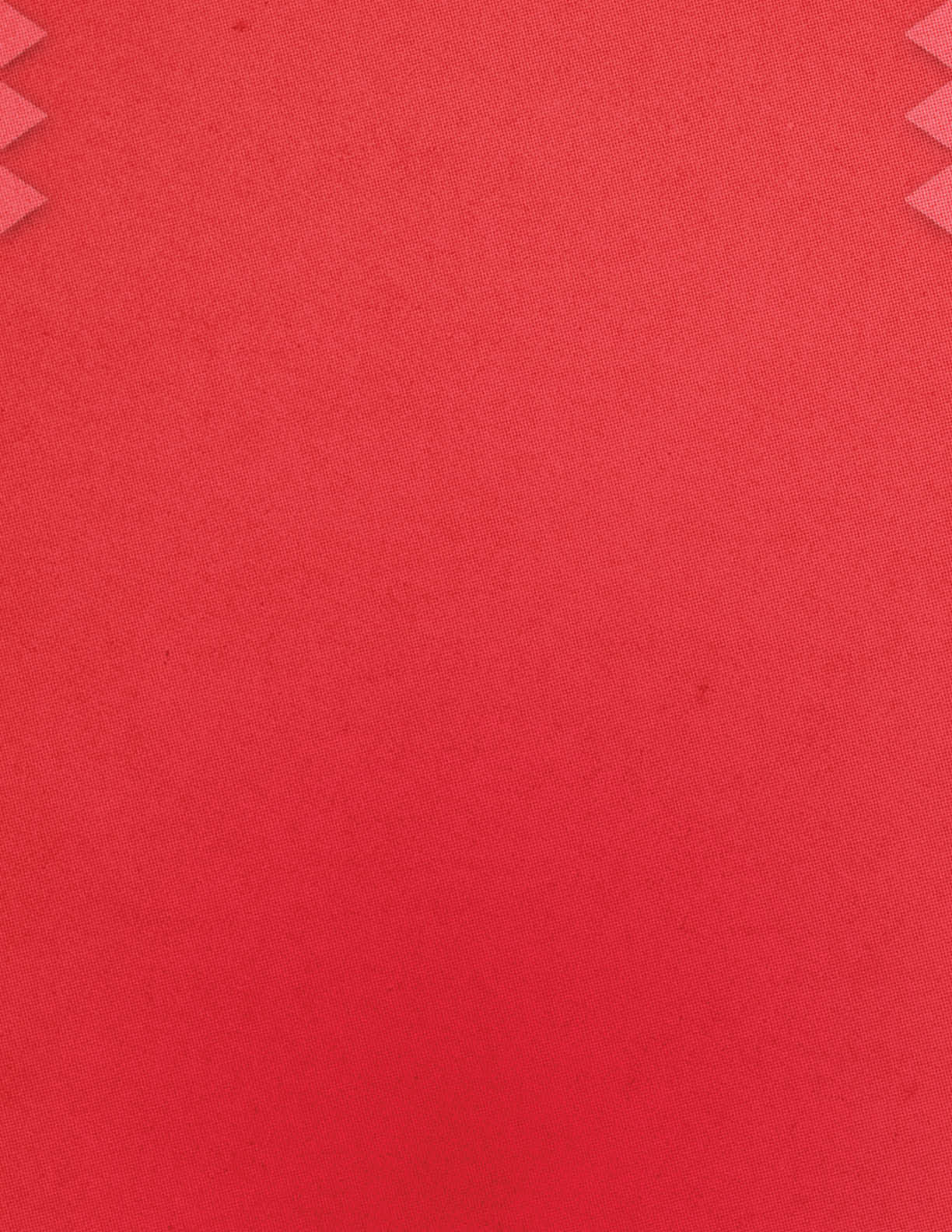 A solid red background with a subtle texture and small triangular shapes along the top edges. Description generated by AI