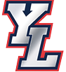 The stylized letters Y and L are shown in a bold silver gradient with a navy blue outline and a red outer border. Description generated by AI