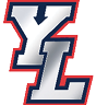 The stylized letters Y and L are shown in a bold silver gradient with a navy blue outline and a red outer border. Description generated by AI