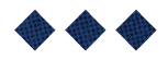 Three dark blue diamond shapes with a subtle grid pattern are evenly spaced on a white background. Description generated by AI