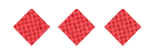 Three dark blue diamond shapes with a subtle grid pattern are evenly spaced on a white background. Description generated by AI