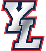 The stylized letters Y and L are shown in a bold silver gradient with a navy blue outline and a red outer border. Description generated by AI