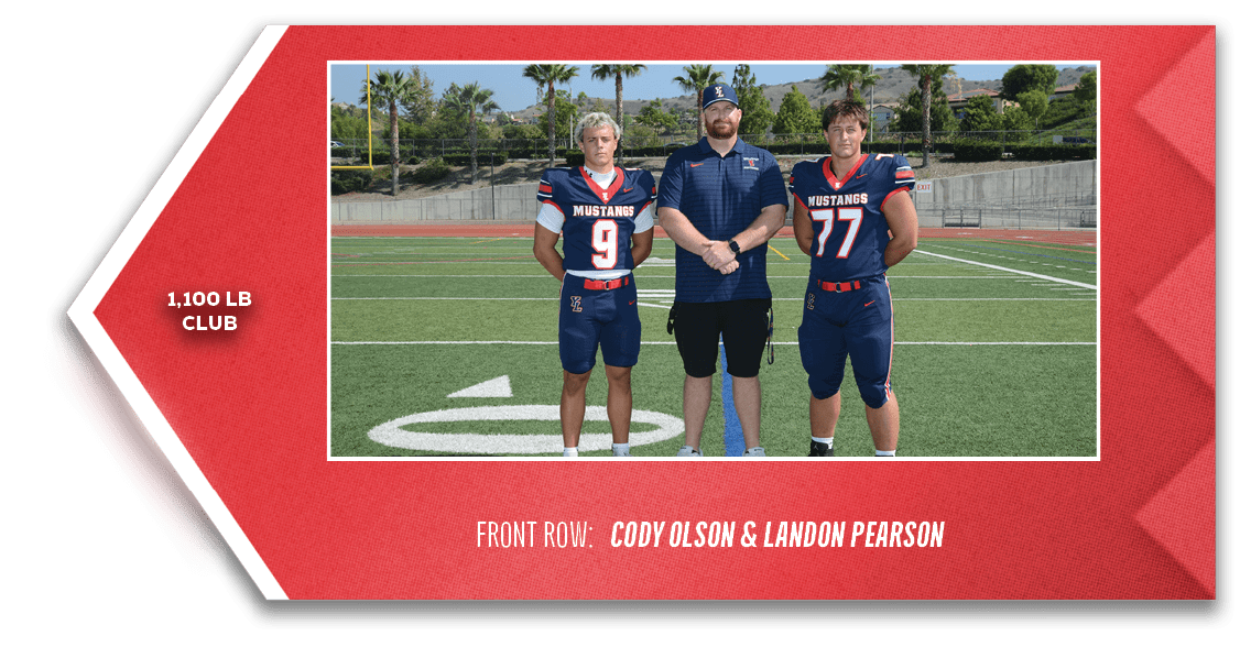 1,100 lb club,front ROW: Cody Olson & Landon Pearso