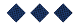 Three red diamond shapes with a textured pattern are evenly spaced on a white background. Description generated by AI
