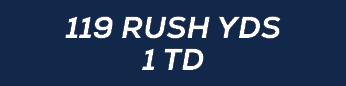 119 rush YDS 1 TD
