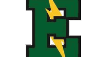 A bold green letter E outlined in black with two yellow lightning bolts crossing through its middle and lower sections. Description generated by AI