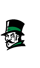 A man wearing a green hat and a black suit. Description generated by AI