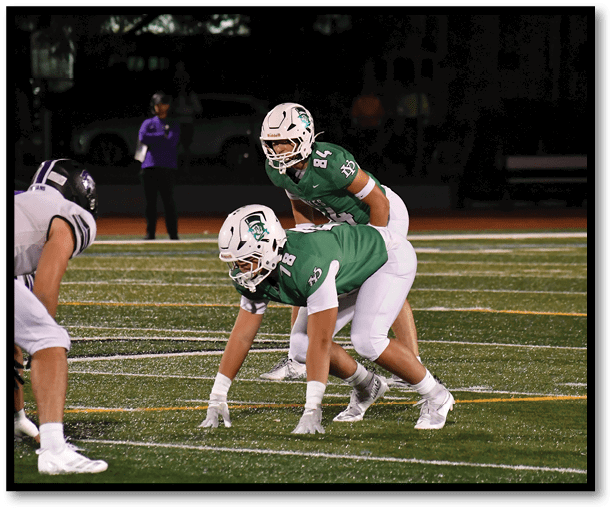 A football player is kicking a football on a field. Description generated by AI