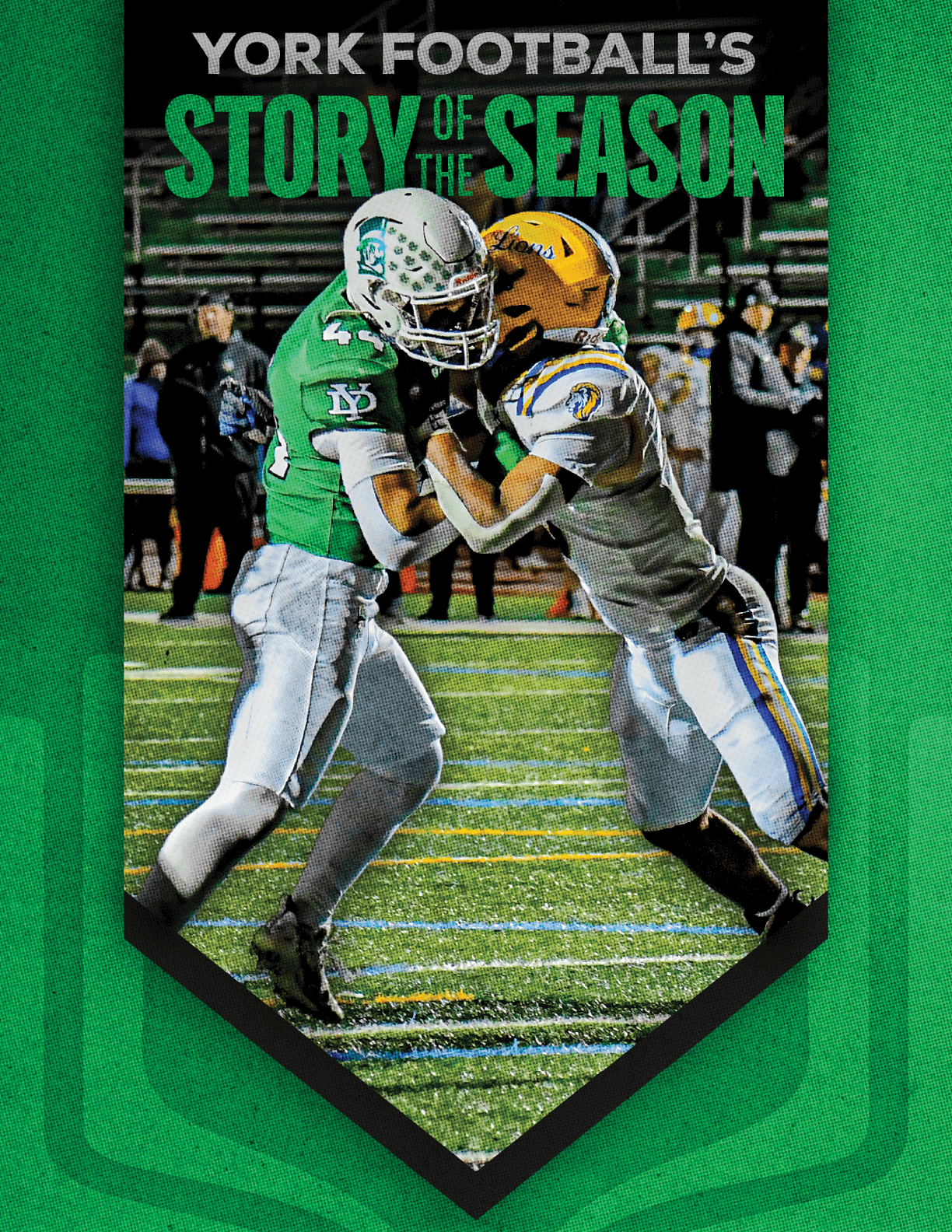 A group of football players huddled together. Description generated by AI
