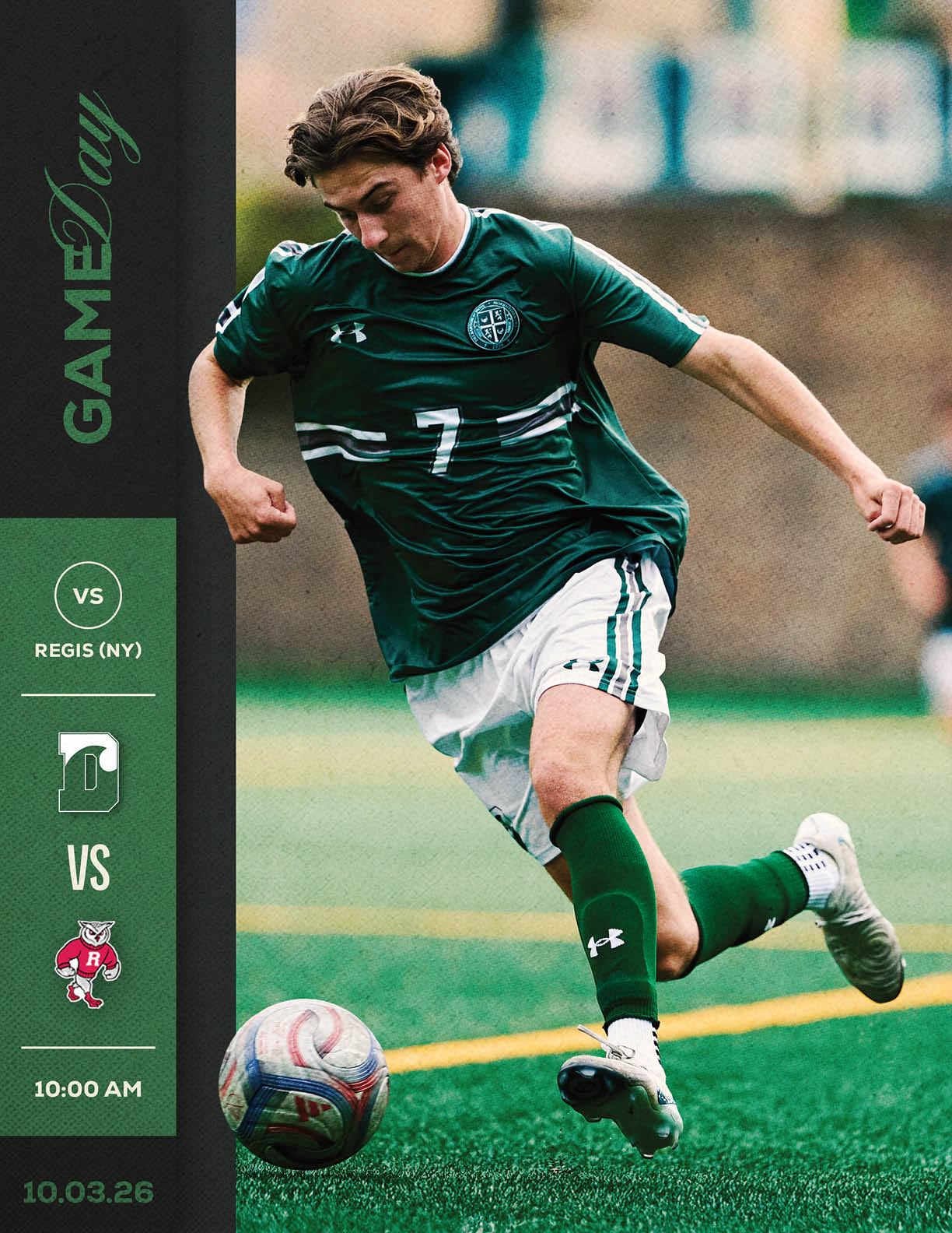 A football player wearing a green jersey with the number 12 on it. Description generated by AI