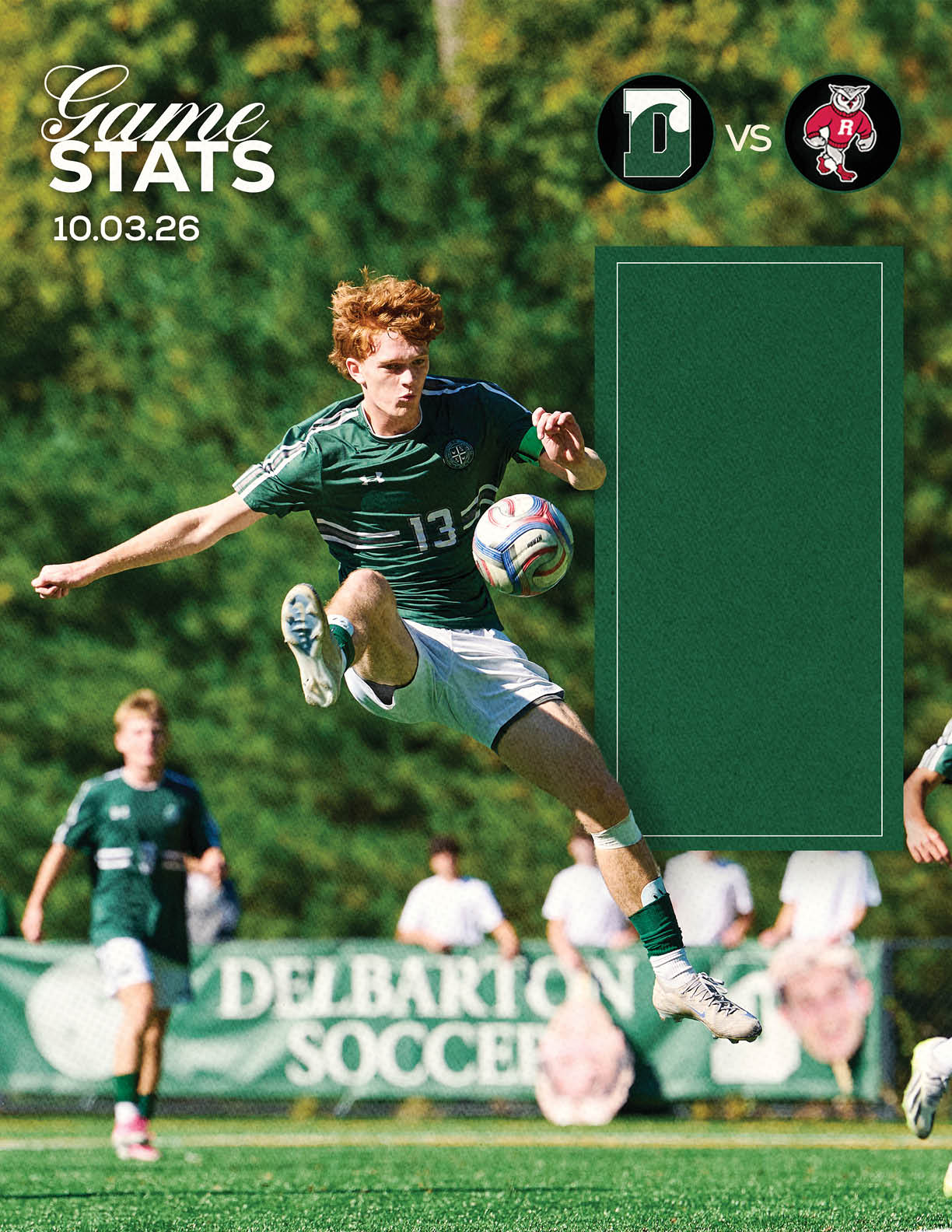 A football player is kicking a football. Description generated by AI