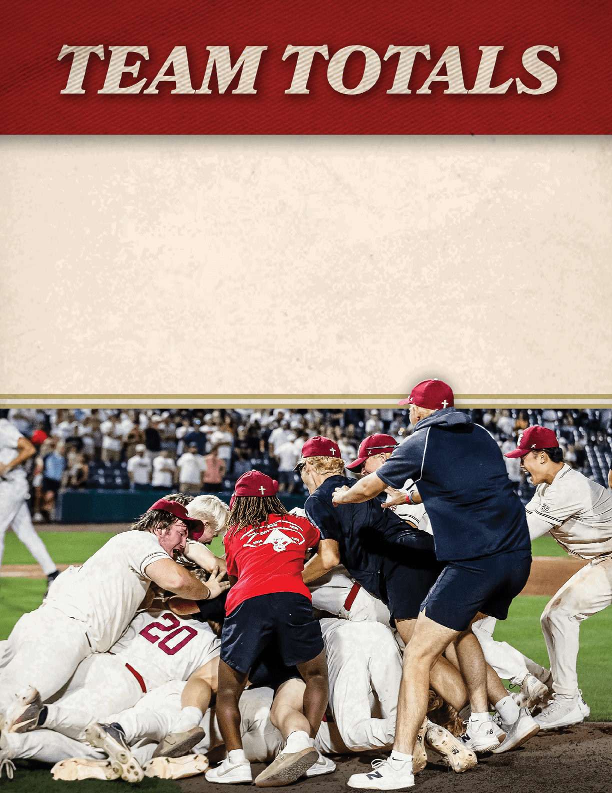 A group of men are piled on top of each other on a baseball field. AI generated content