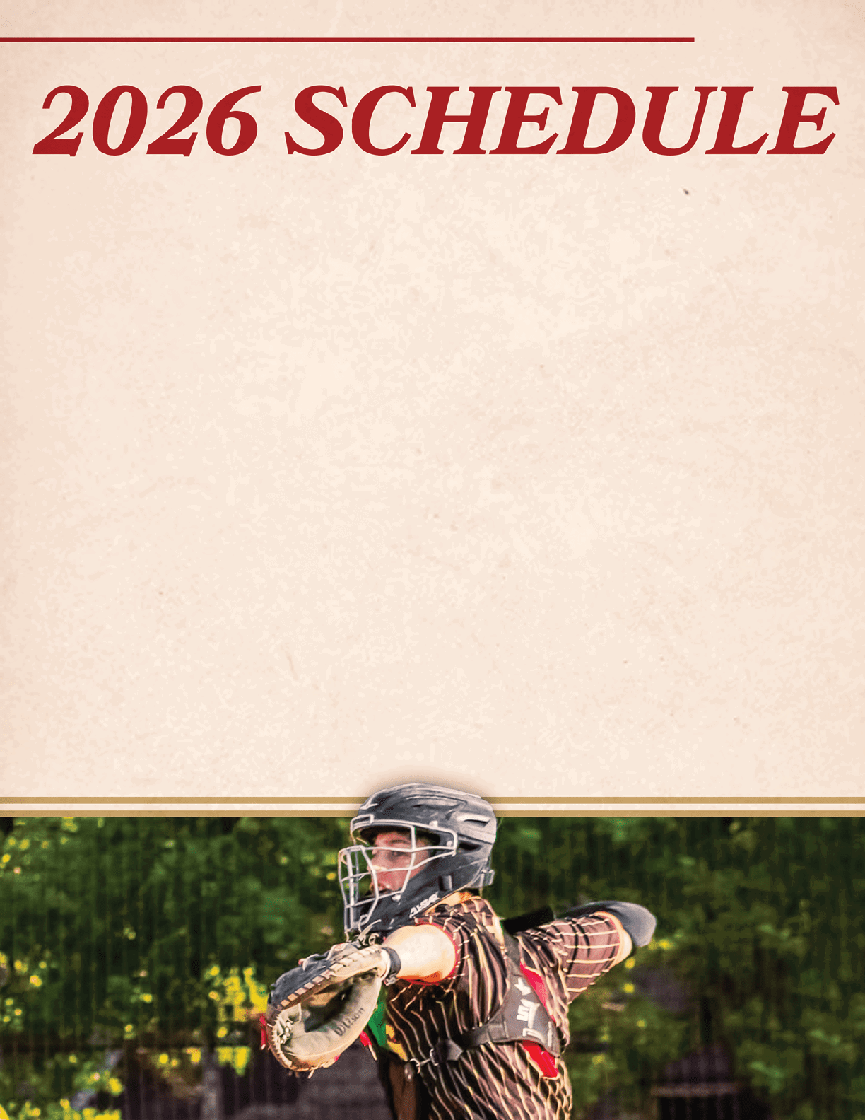 A baseball player in a black and red uniform is swinging a bat. Description generated by AI