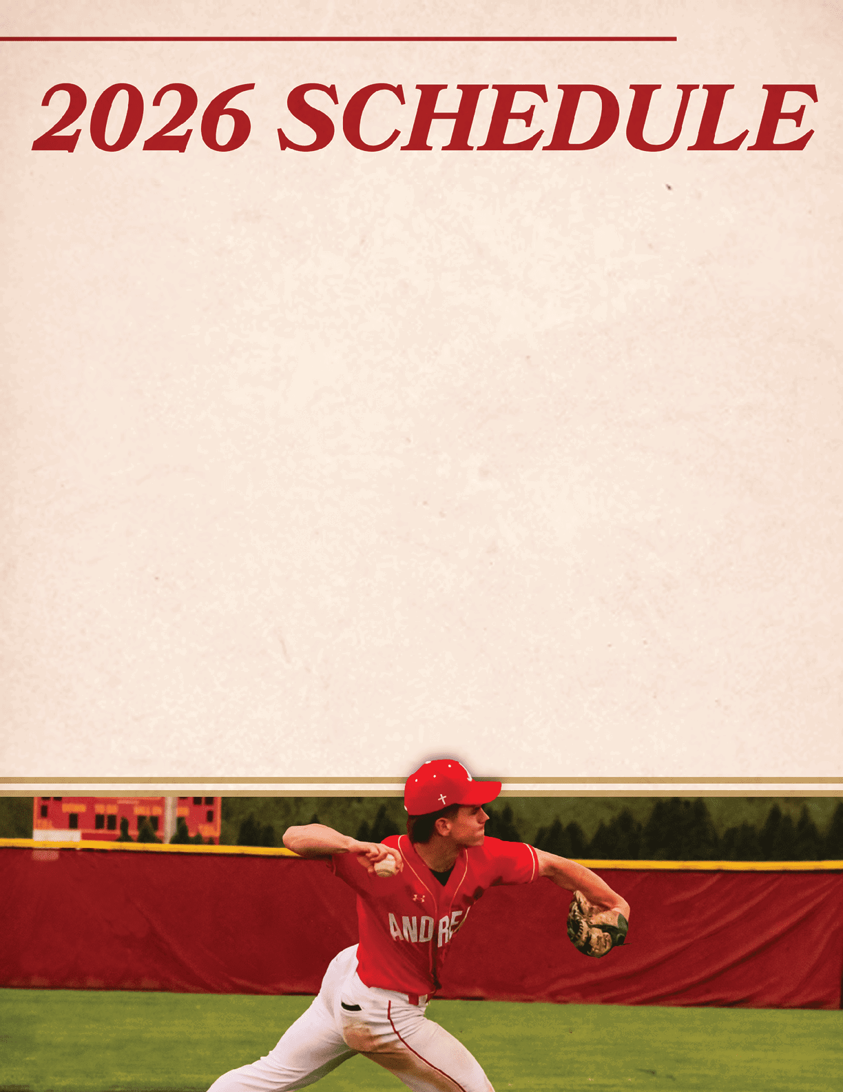 A baseball player in a red and white uniform is pitching a ball. Description generated by AI