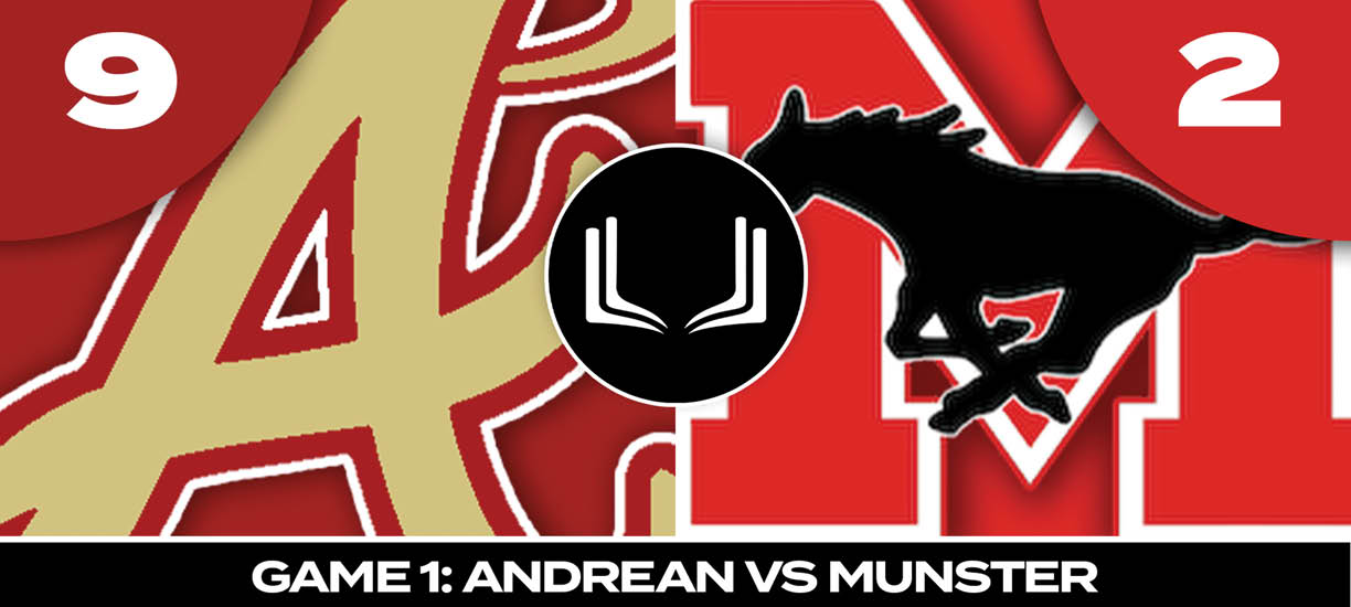 A football game between the teams of Andres and Munster. Description generated by AI