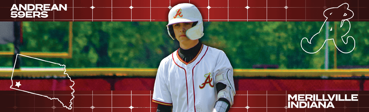 A baseball player wearing a red and white uniform. Description generated by AI