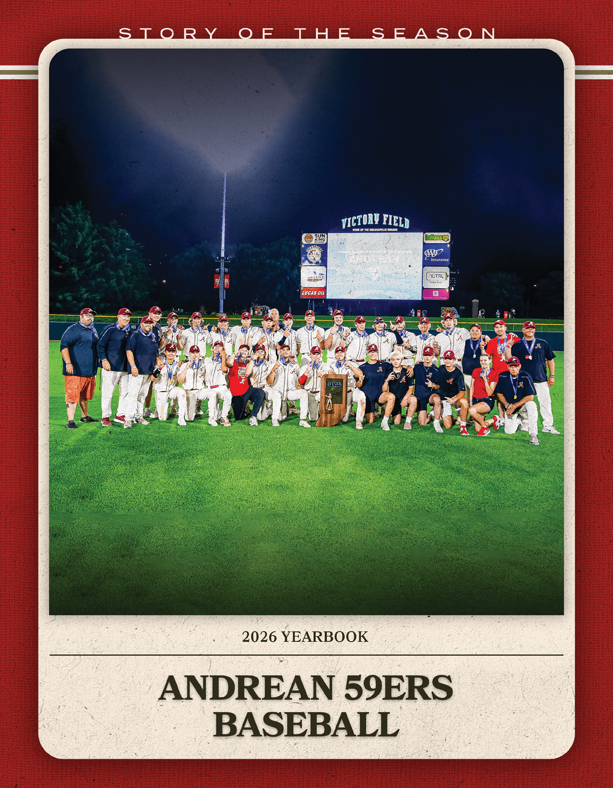 A group of people standing on a baseball field. Description generated by AI