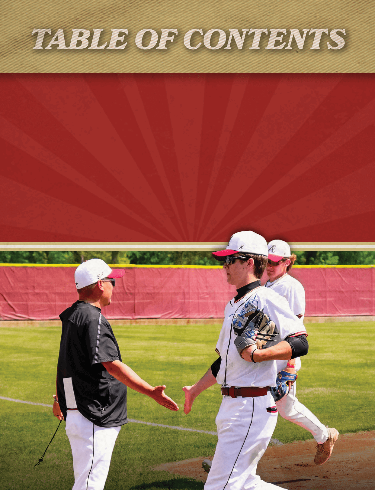 A baseball player wearing a white uniform shakes hands with another player. Description generated by AI