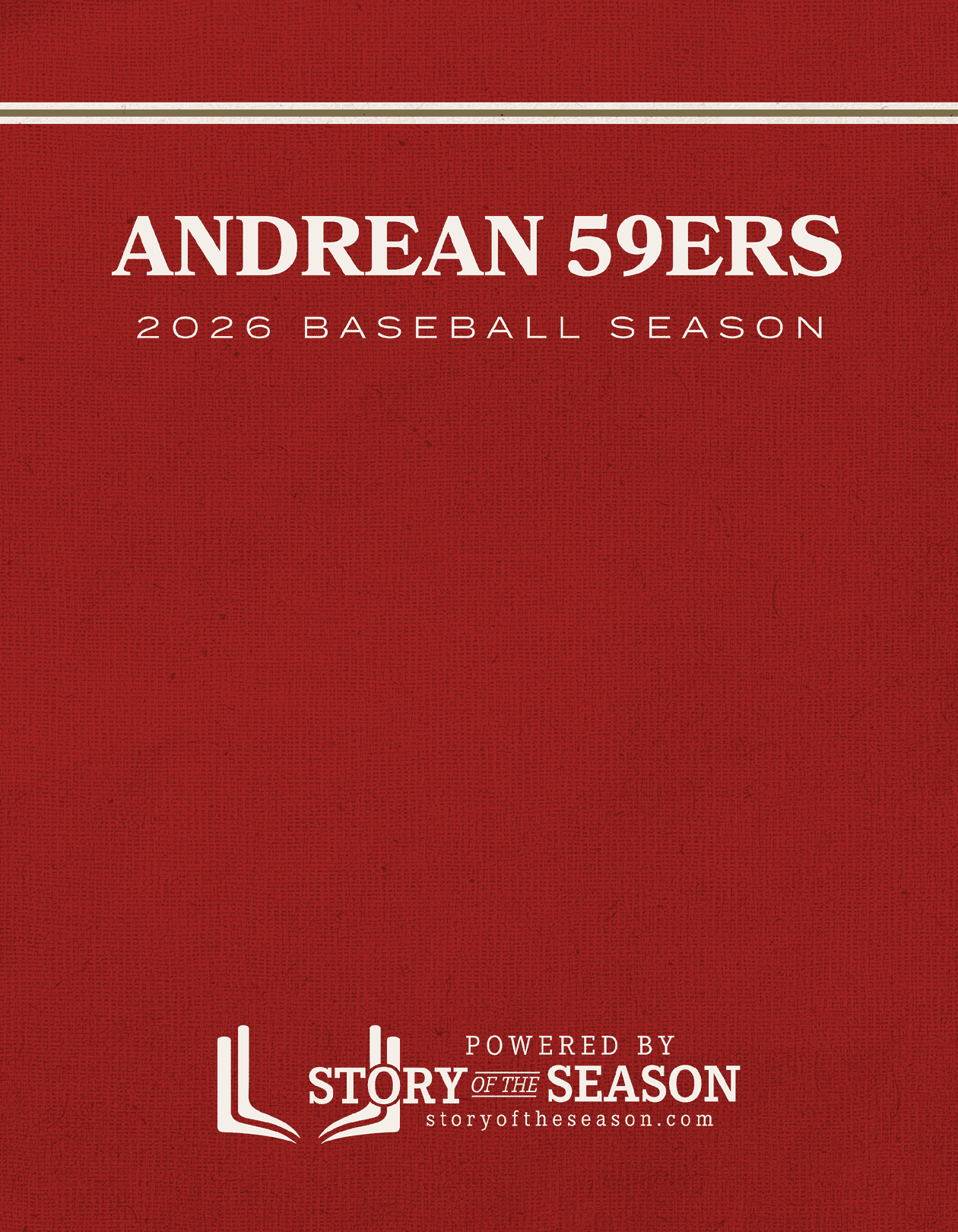 A red baseball season poster for the San Francisco 49ers. Description generated by AI