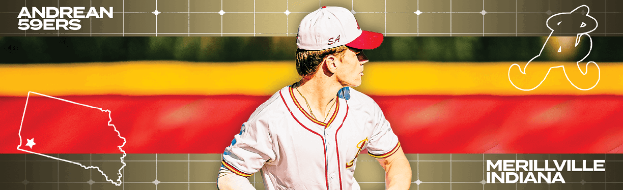 A baseball player in a red and white uniform is shown on a map of the United States. AI generated content