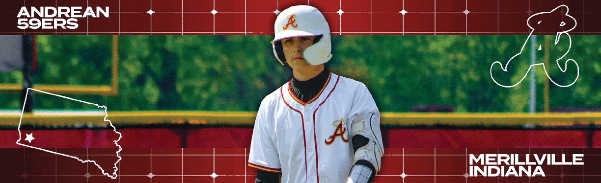 A baseball player wearing a red and white uniform. Description generated by AI
