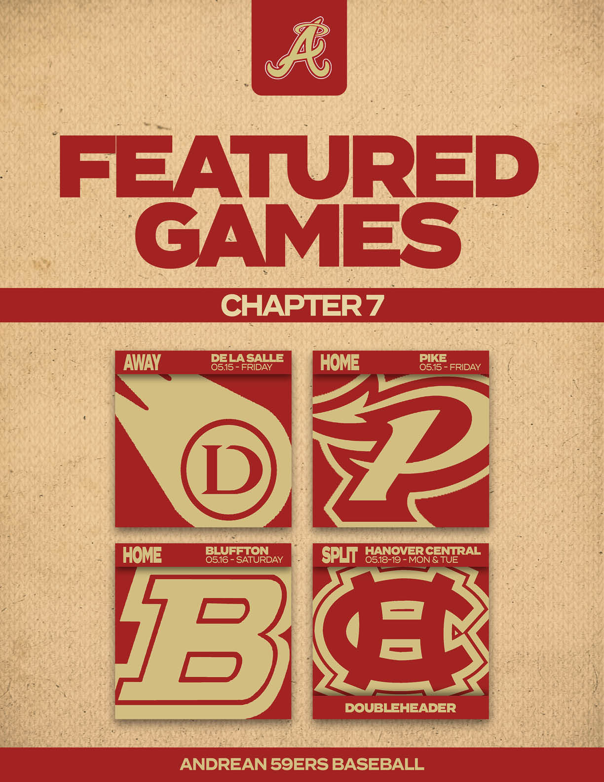 A baseball game poster with the letters B, D, and P on it. Description generated by AI