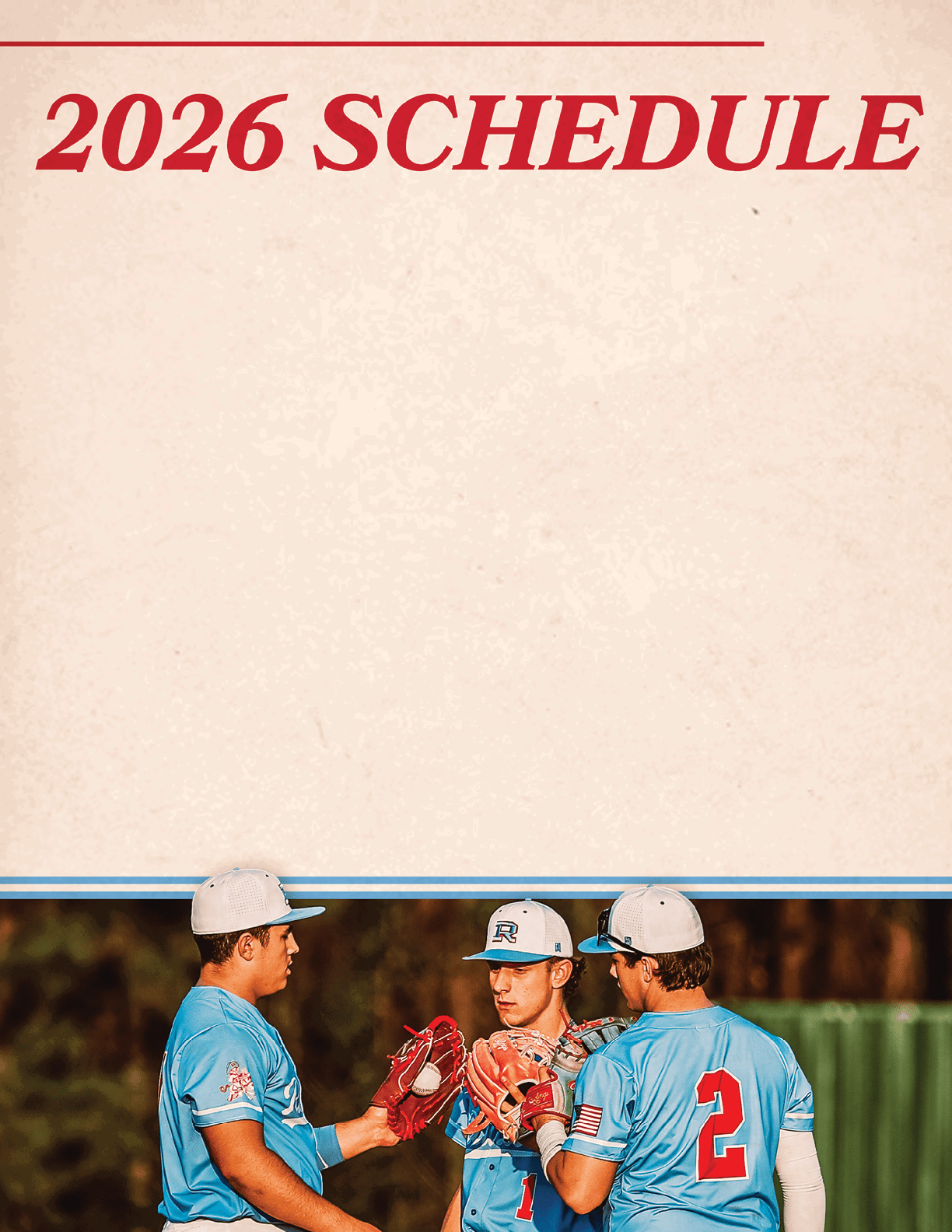 Three baseball players wearing blue uniforms are standing together, talking to each other. AI generated content