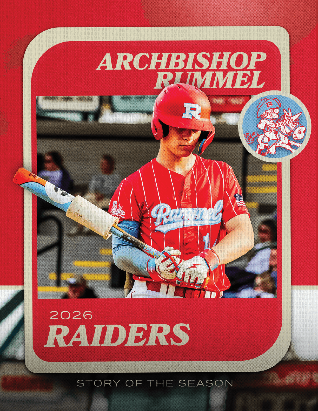 A baseball player wearing a red and white uniform holding a bat. AI generated content