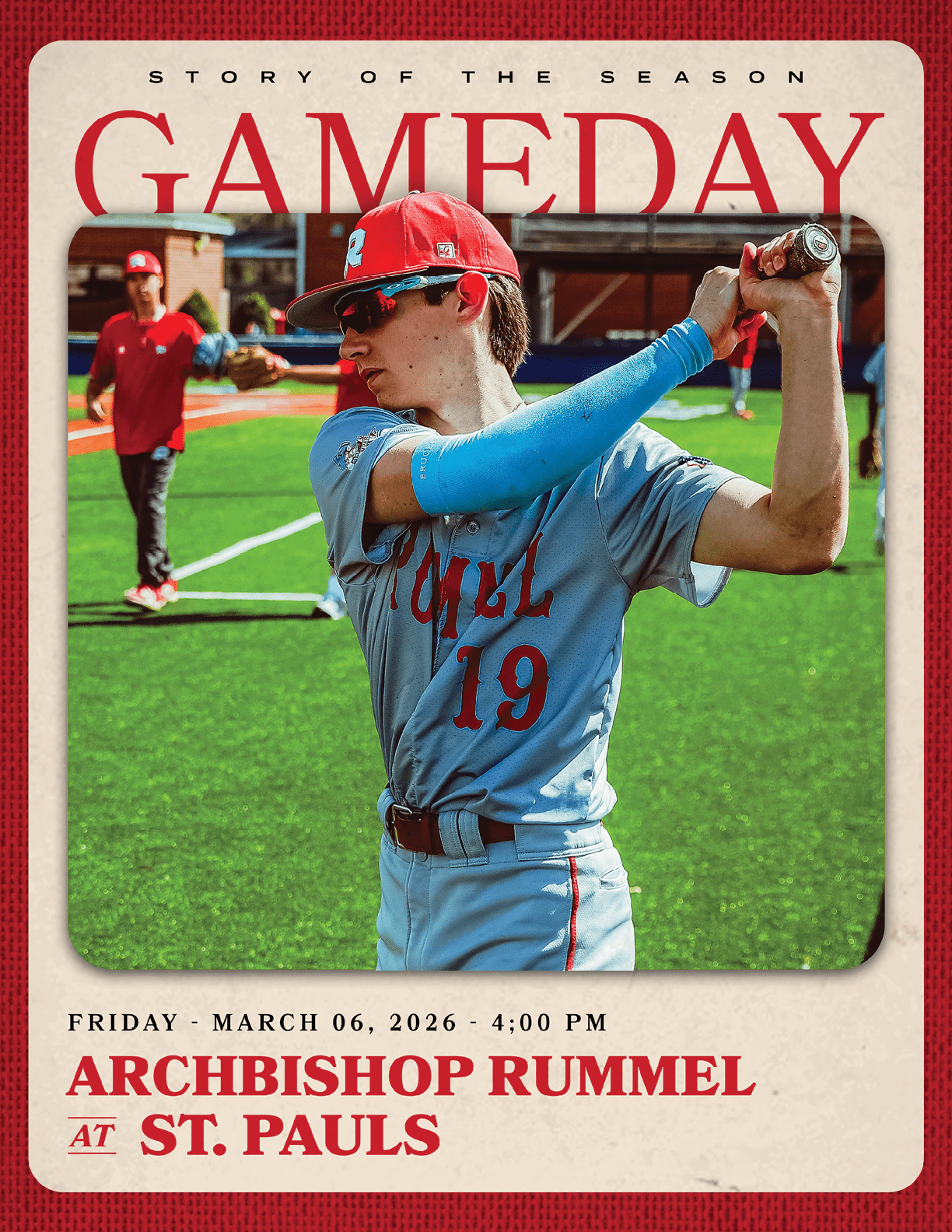 A baseball player in a grey and red uniform is holding a bat. AI generated content