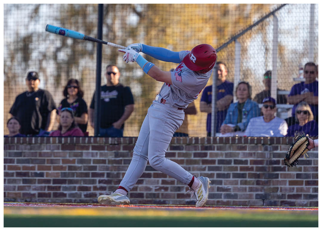 A baseball player is swinging a bat, attempting to hit a ball. AI generated content