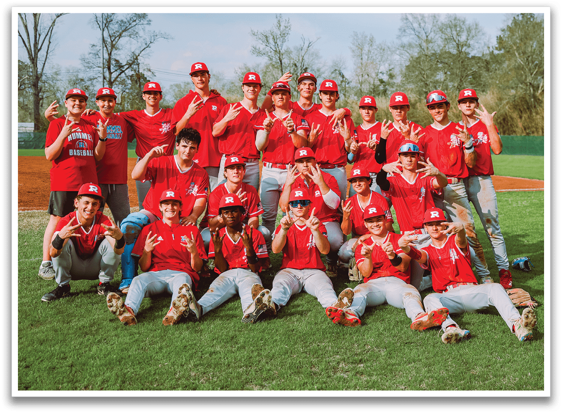 Baseball team posing for a picture. Description generated by AI