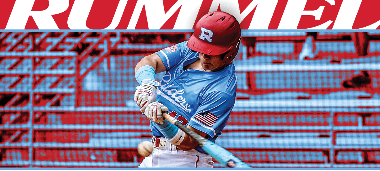 Three photos of a baseball player in a red, white, and blue uniform. AI generated content