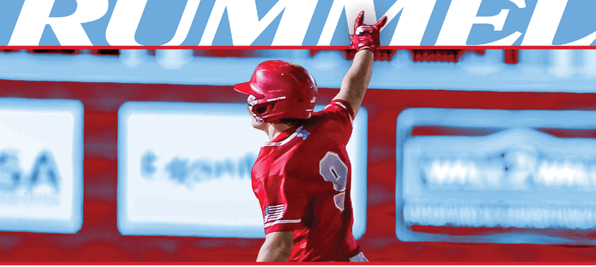 Three photos of a baseball player in a red, white, and blue uniform. AI generated content